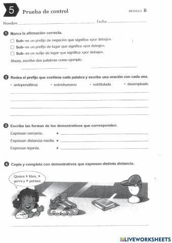 Control tema 5 Lengua