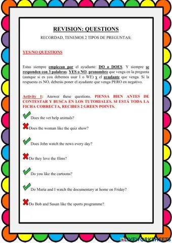 Questions presente simple