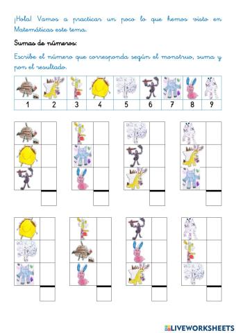 Sumas de tres números y peso