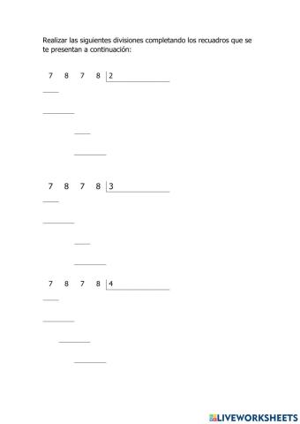 Divisiones por una cifra