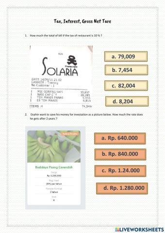 Tax, Interest, Gross-net-tare