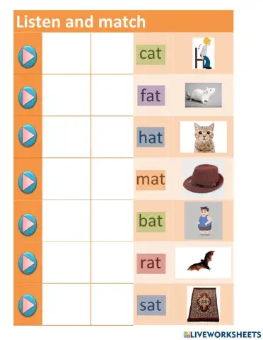 Listen and match(at)