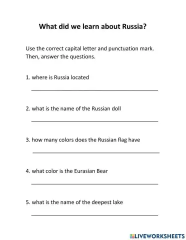 What did I learn about Russia?