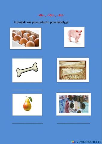 Au, iau, eu