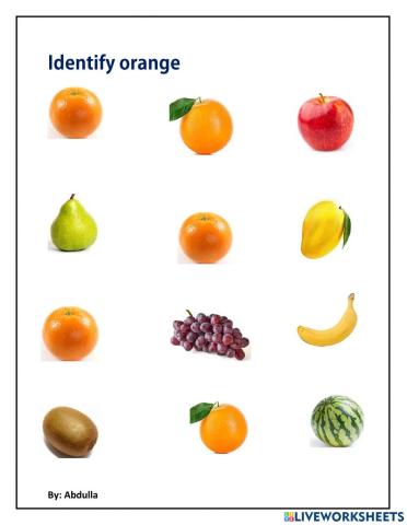 Identify orange