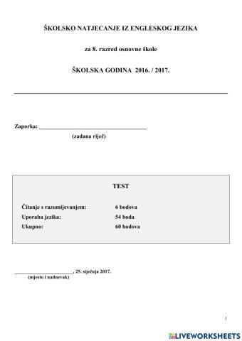 Engleski natjecanje 2016-2017