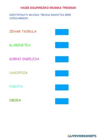 Haize egurrezko musika tresnak