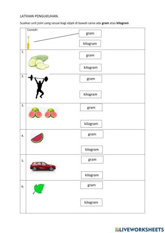 Jisim: menentukan unit jisim