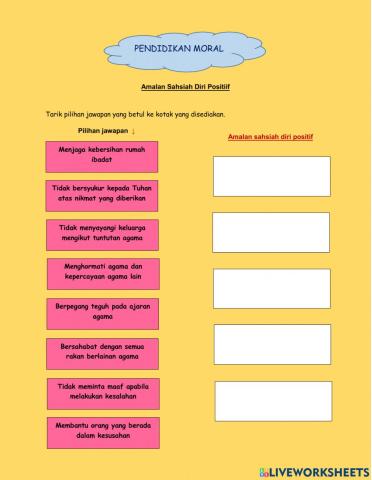 Amalan Sahsiah Diri Positif