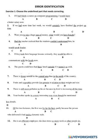 Error identification 2