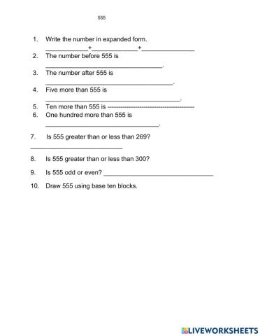 Number of the Day 555