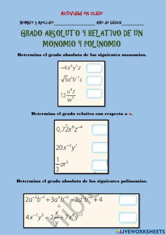 Grado absoluto y relativo