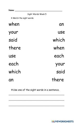 Sight Words