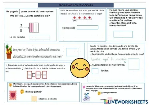 Problemas con fracciones