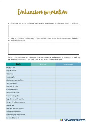 Definir la inversión necesaria