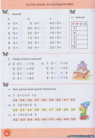 5-ös szorzás, bennfoglalás