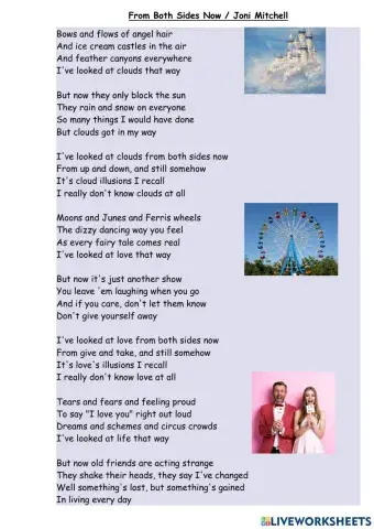 Both Sides Now Vocabulary Dina Shterengas