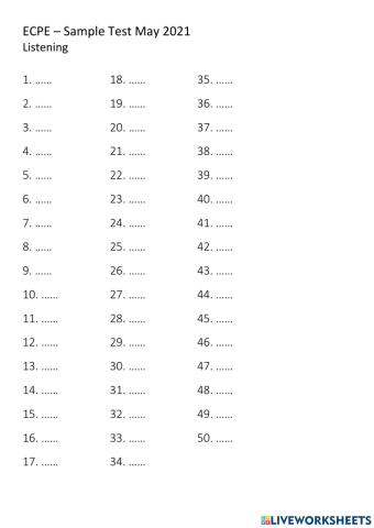 ECPE Sample Test Listening