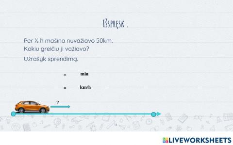 Greičio apskaičiavimas