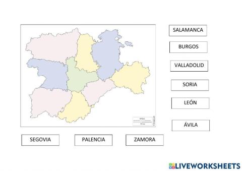 Mapa castilla y león