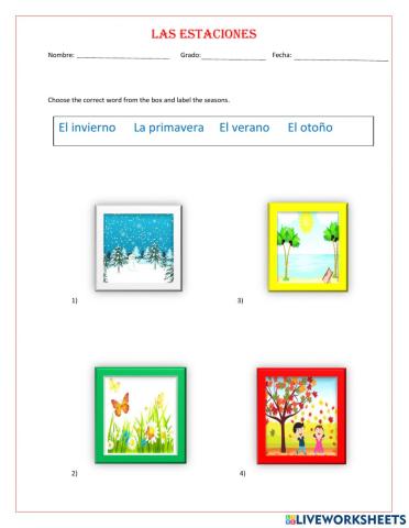 Las estaciones- Seasons