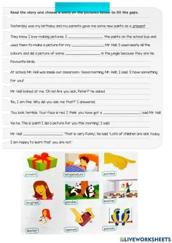 Past and Movers vocabulary