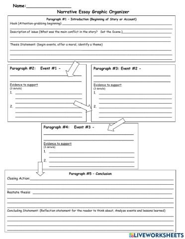 Narrative Essay Graphic Organizer