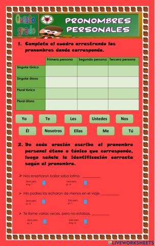 Los pronombres personales