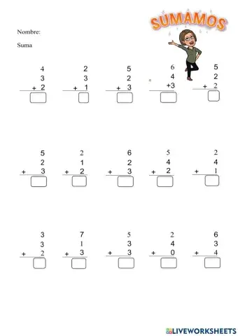 Sumas de tres números