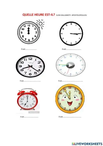 Il est quelle heure?