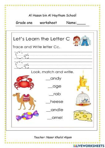 Alphabet worksheet