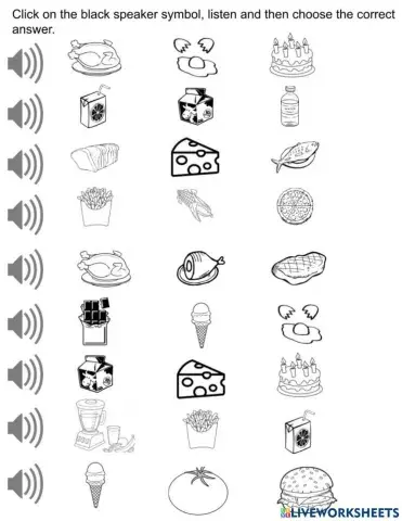 La comida - listening