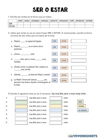 Ser y Estar - Pasados