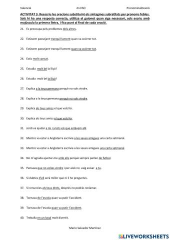 Pronominalització 3