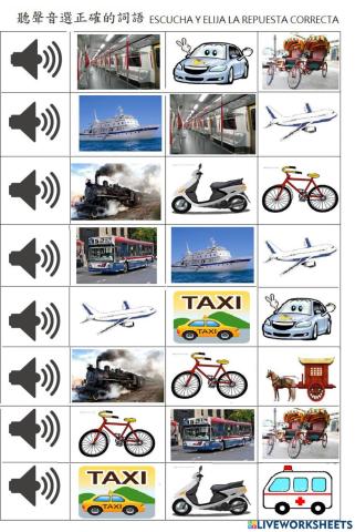 Transporte 交通工具