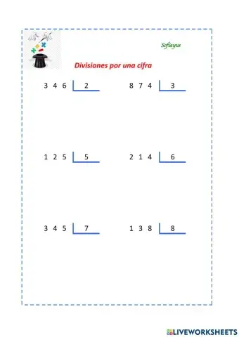 Divisiones por una cifra