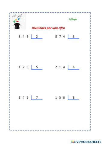 Divisiones por una cifra