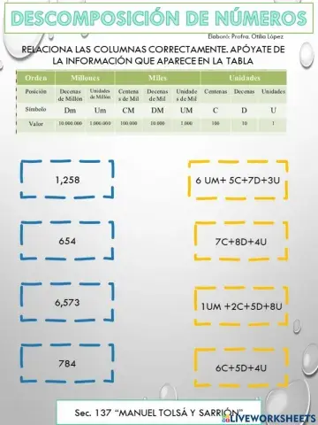 Descomposición de números