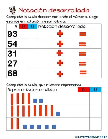 Notación desarrollada