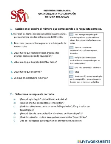 Quiz conquista de México y