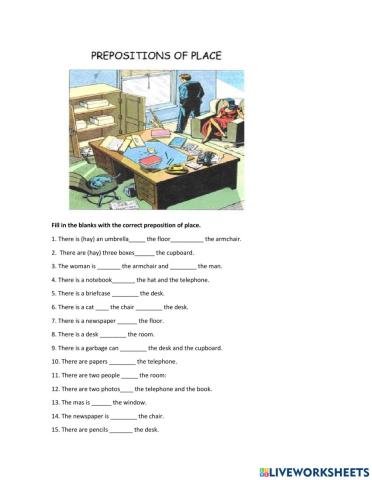 Prepositions of place