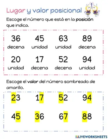 Lugar y valor posicional
