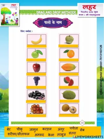 फलों के नाम