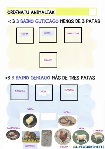Control de cantidades. Editorial Casals Capicúa Numeración 1. Euskera(Adaptación)