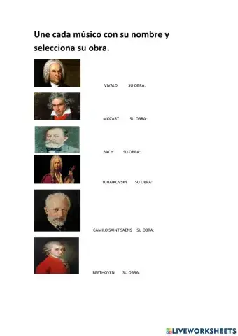 COMPOSITORES Y OBRAS