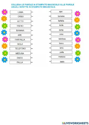 Collega maiuscolo-minuscolo