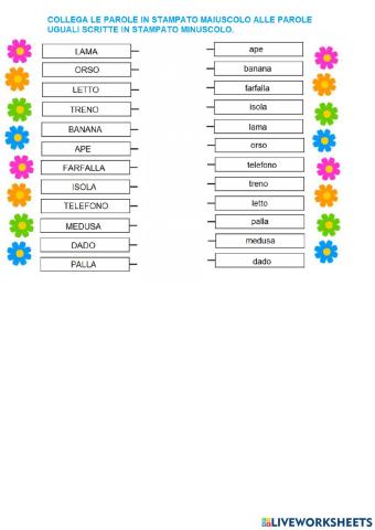 Collega maiuscolo-minuscolo