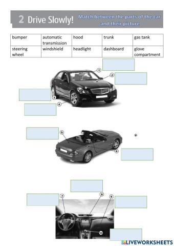 Super goal 6 - drive slowly - car parts