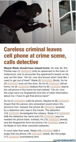 Careless Criminal: Past Tense Introduction