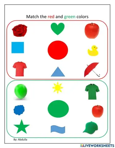 Match red and green colors